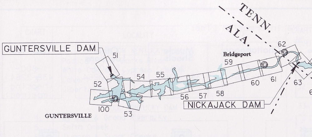 Tennessee River Navigation Charts for Lake Guntersville